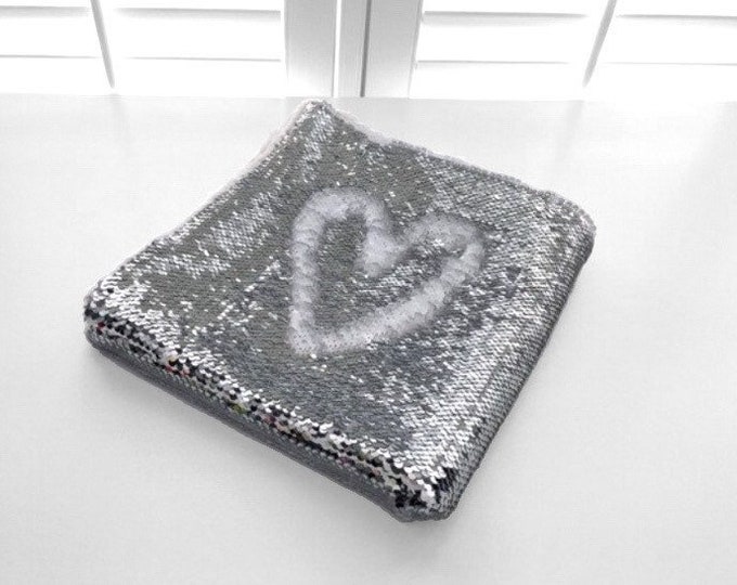 Silver/white reversible sequins Weighted lap pad