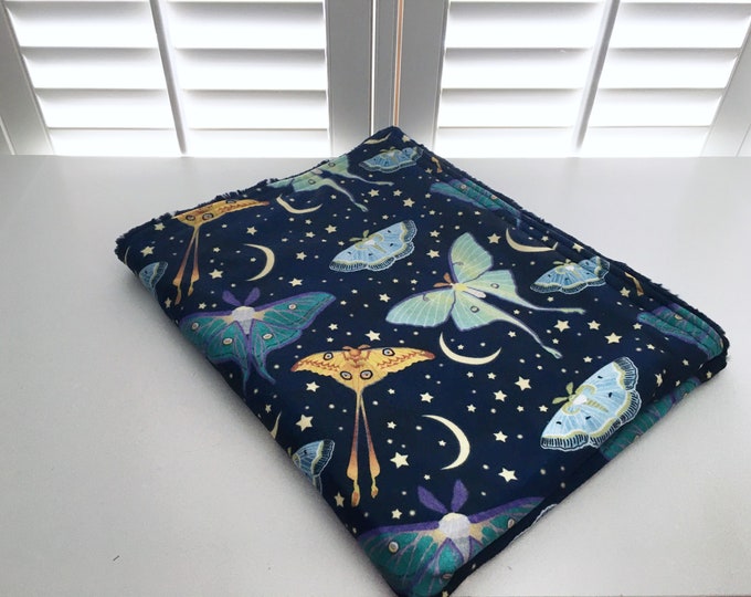 Twilight Moths Fleece Weighted Blanket