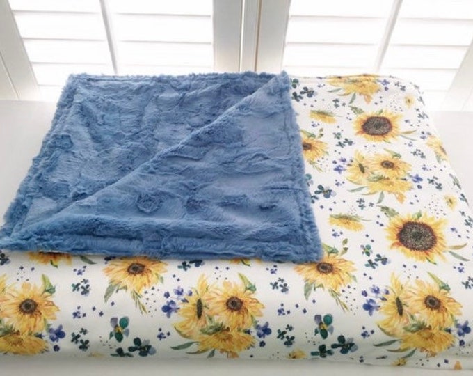 Sunflower Organic Cotton Sateen Weighted Blanket