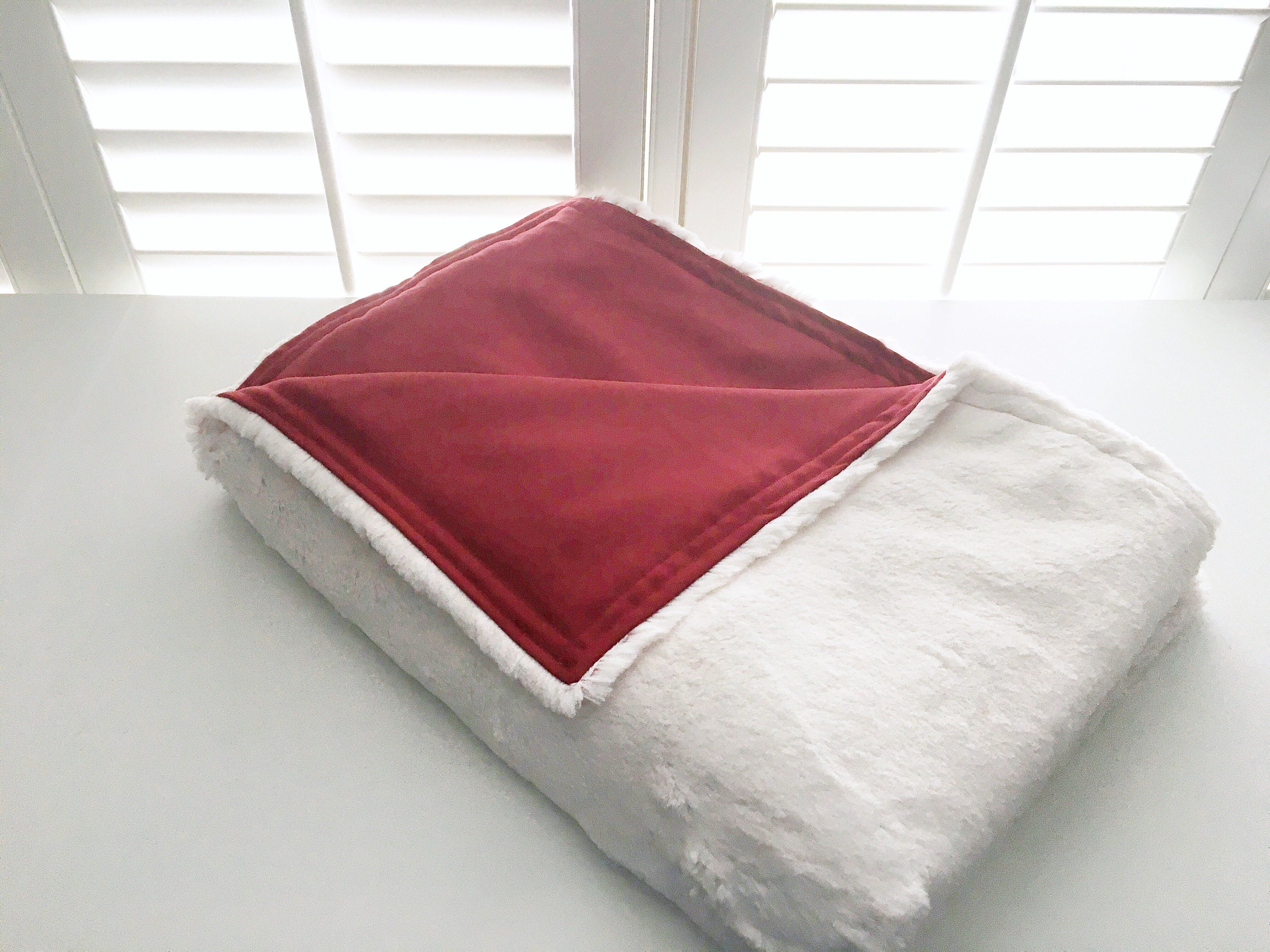 Tango Red Tencel/Minky Cooling Weighted Blanket L34”xW28” 2lbs