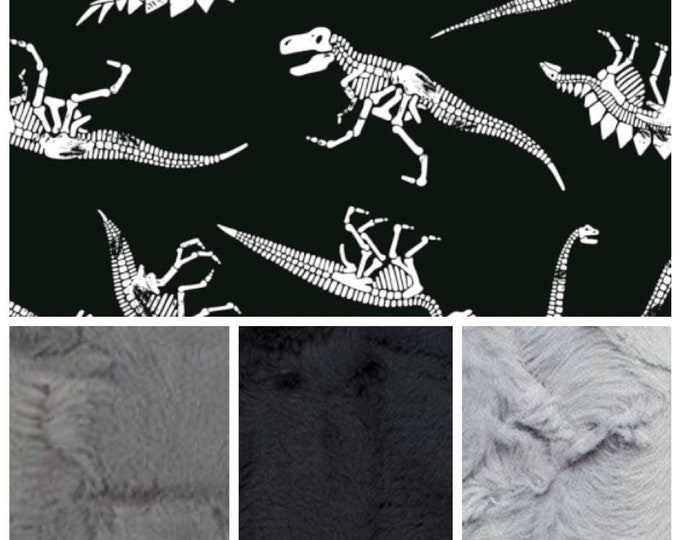 Glow in The Dark Dino Bones Cotton Weighted Blanket