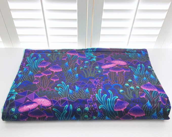 Vibrant Mushrooms Satin Weighted Blanket