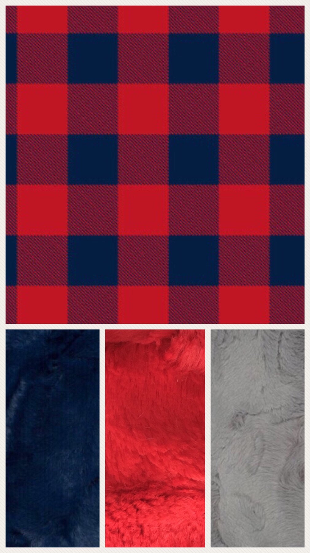 Red/Navy Plaid Weighted Blanket