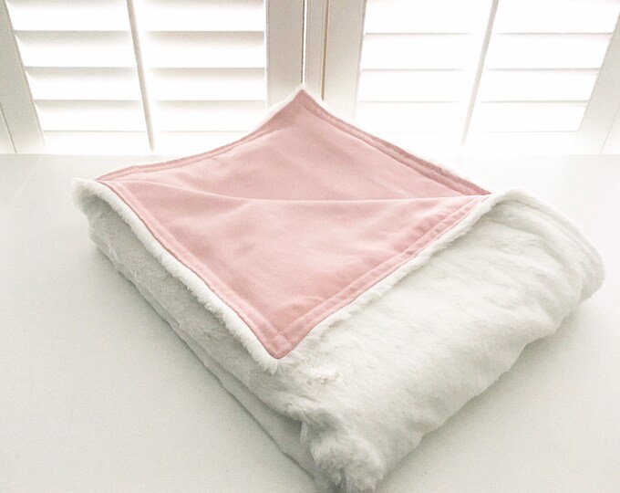 Dusty Rose Tencel/Minky Cooling Weighted Blanket L34”xW28” 2lbs