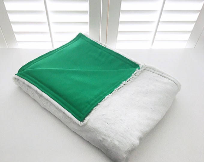 Bright Green Tencel/Minky Cooling Weighted Blanket L34”xW28” 2lbs