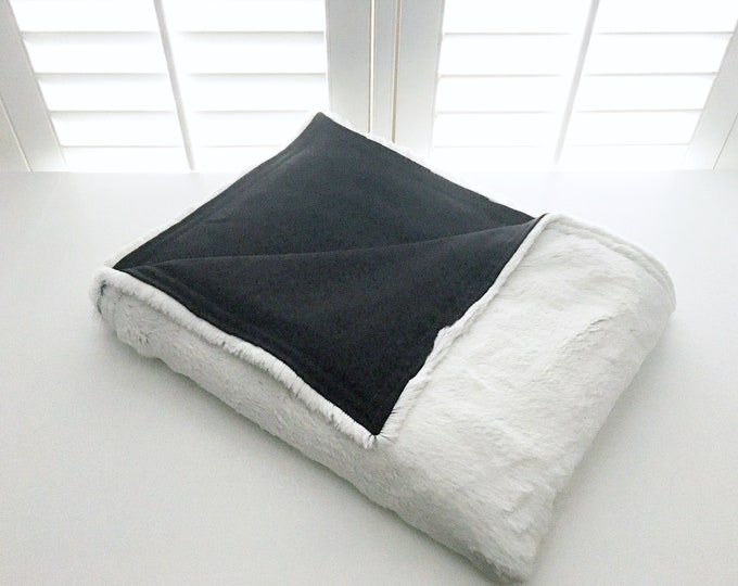 Black Tencel/Minky Cooling Weighted Blanket L34”xW28” 2lbs
