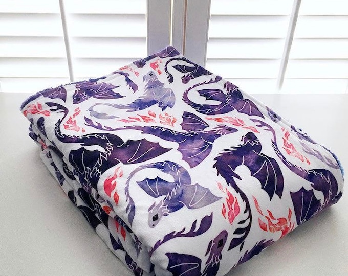 Purple Dragons Minky Weighted Blanket