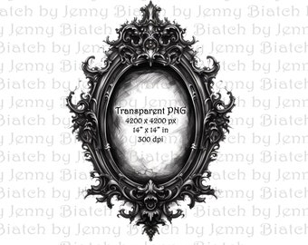 Cornice gotica, schizzo ovale a matita, Halloween gotico vintage a tema vampiri, clipart per matrimoni gotici, disegni per progetti, cartoline o scrapbooking