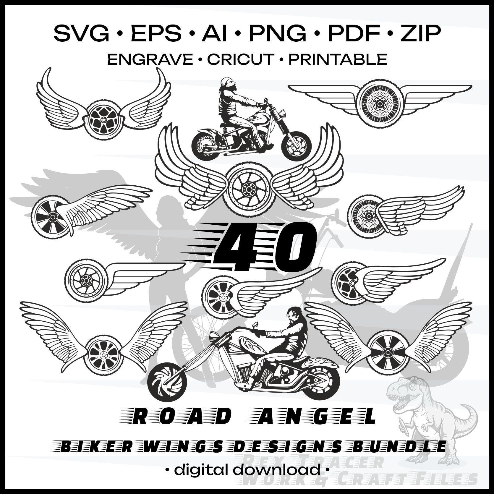 Winged Wheel With Wings Vector - Etsy