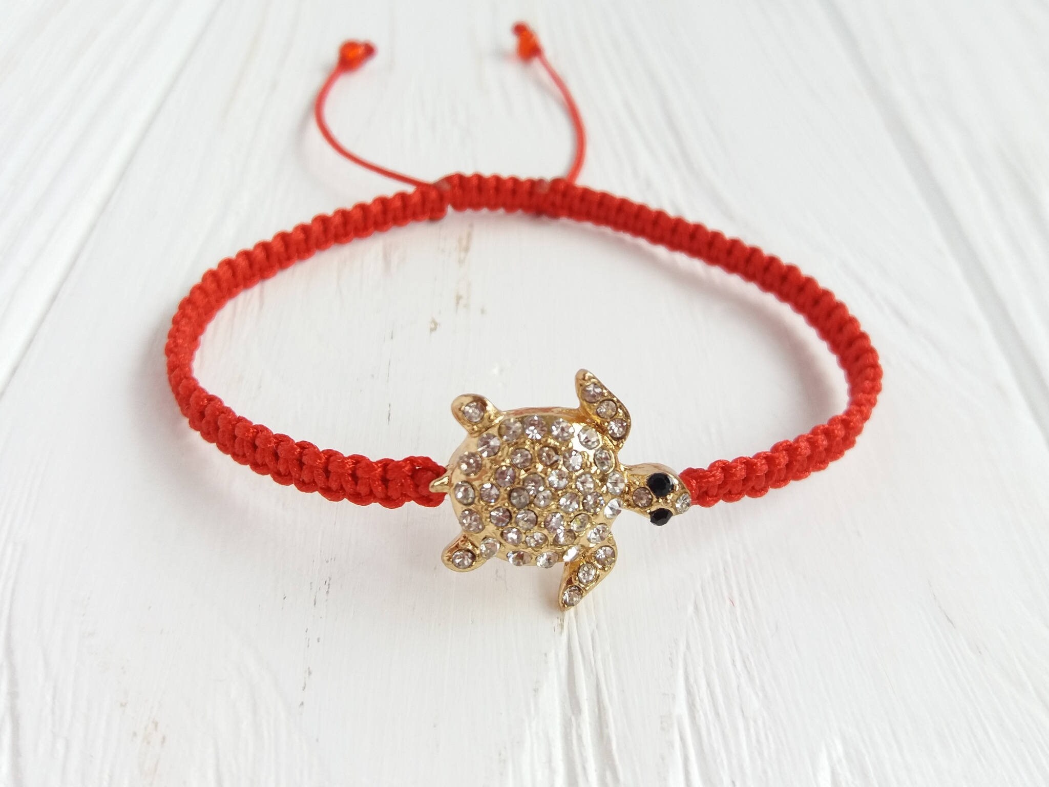 Sea turtle bracelet for women Red string bracelet for kids Etsy