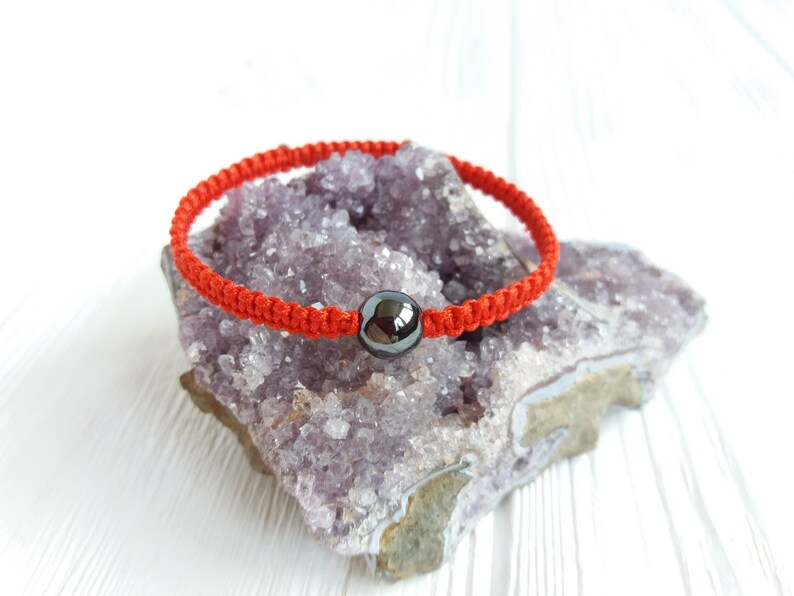 Red string bracelet Hematite Protection Evil eye Good luck Grounding Balance Base Chakra Friendship Kabbalah cord Men Women jewelry gift