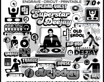 Dj svg bundle Dj clipart design Cut files for decal Dj headphone funny png Headphone svg Music silhouette svg Music party design Headset svg