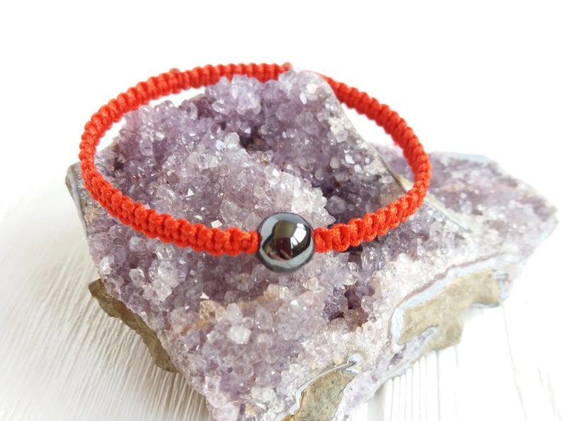 Red string bracelet Hematite Protection Evil eye Good luck Grounding Balance Base Chakra Friendship Kabbalah cord Men Women jewelry gift