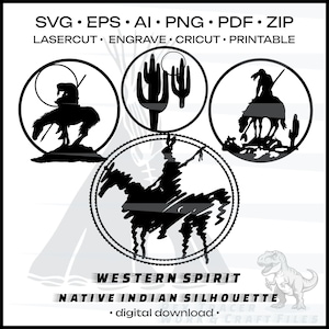 Indian laser cut Horseman svg Western svg cut files Indian chief svg American indian png digital Native americans svg Engraved wall art