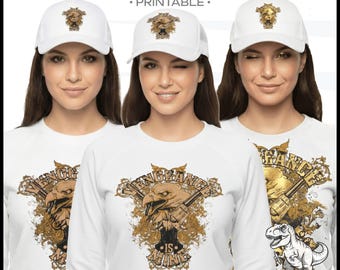 Diseño de camiseta estilo tatuaje tribal grunge con cabeza de águila y revólver, diseños de sublimación, calcomanía vintage para motociclistas, póster, arte, descarga digital