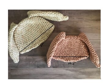Crochet Handmade Bunny Hat with Ears | Sizes 0 months-Preschool | CUSTOM | Choose Color and Size