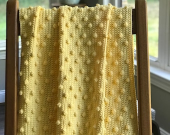 Der Außenseiter | Gehäkelte Handmade Polka Dot Ball Babydecke Afghan | BENUTZERDEFINIERTE | Sie wählen Farbe