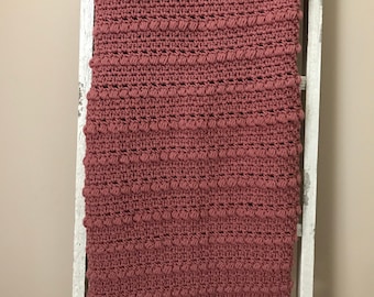 The Rose | Handmade Crochet Baby Blanket | CUSTOM | You Choose Color