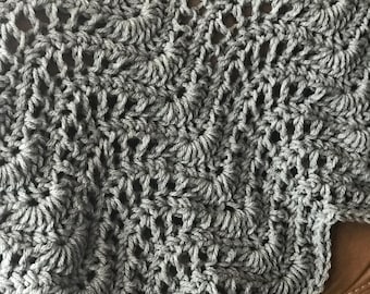 Die Finlee | Handmade Häkeln Feder und Fächer Afghan | BENUTZERDEFINIERTE |  Sie wählen Farbe & Größe