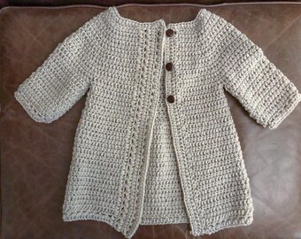 Die Charlotte Strickjacke | Gehäkelte handgemachte Pullover | Alter 2-11 | BENUTZERDEFINIERTE | Sie wählen Farbe, Größe und Design