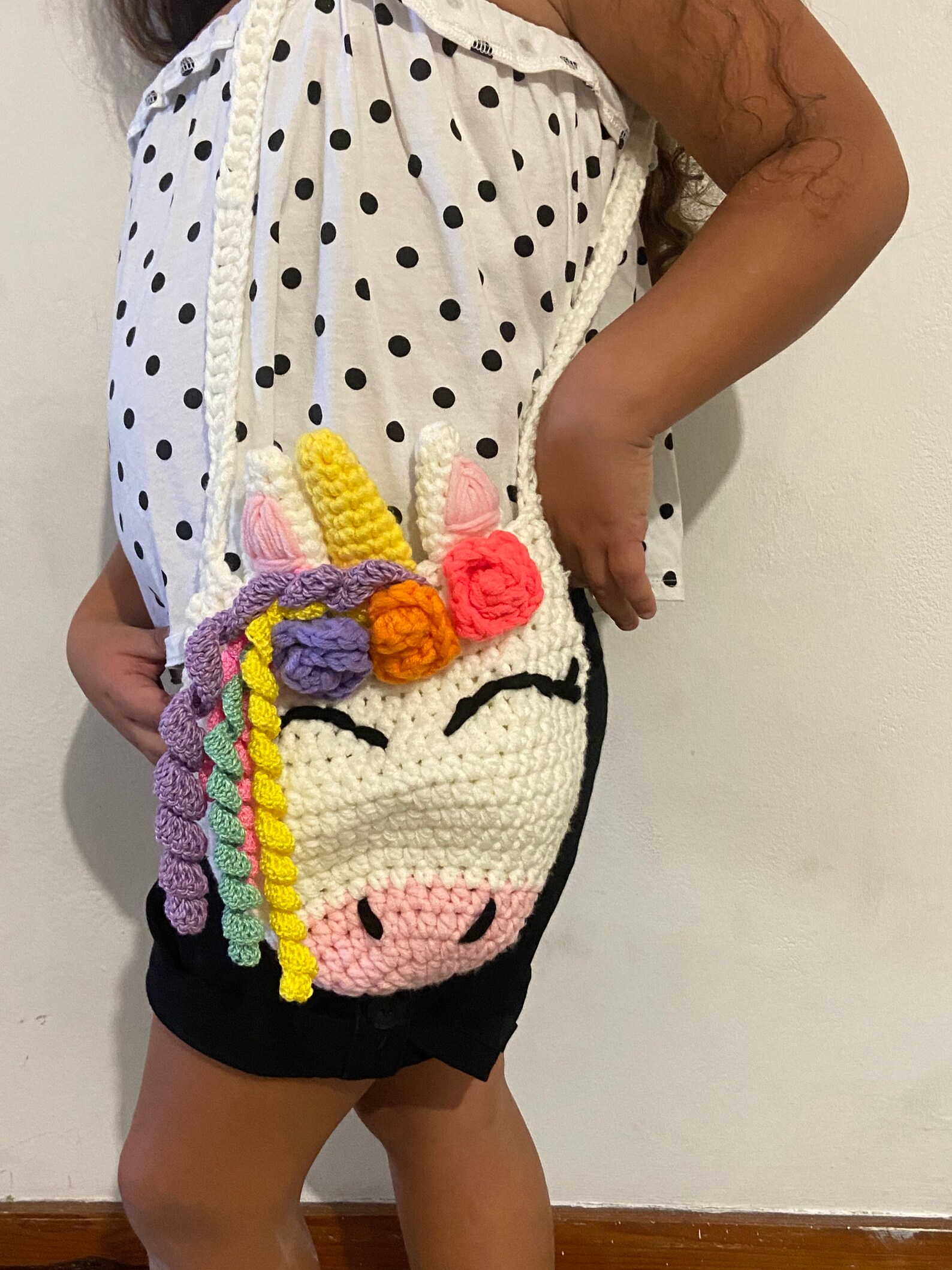 Crochet woven unicorn bag. Crochet unicorn girls bag Etsy