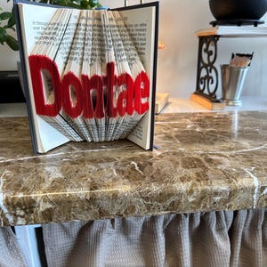Personalized Short Name Book Art