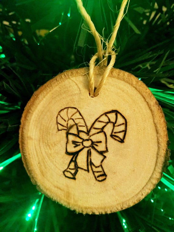 Rustic Wood-burned Rudolph Themed Ornaments