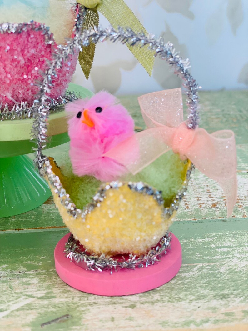 Repurposed Egg Carton Baskets Retro Inspired Easter Etsy