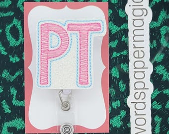 Carrete de credencial de fisioterapeuta para portadores de credencial de fisioterapeuta, clip retráctil para credencial de fisioterapeuta, regalos de fisioterapeuta, regalos de amigo secreto para compañeros de trabajo