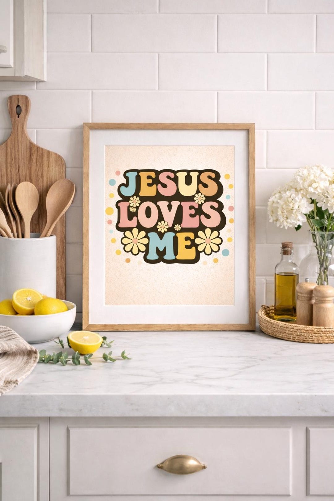 Jesus Loves Me Nursery Print | Christian Wall Art (8x10 Digital ...