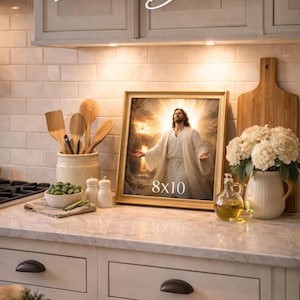 Jesus resurrection wall art printable 8x10 kitchen counter decor