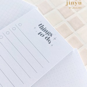 Small Minimalist Memo Pads | Things To Do Checklist | Grid Memo Pad | Dotted Grid Memo Pad