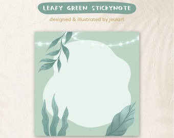 Leafy Greens Sticky Memo Notepad