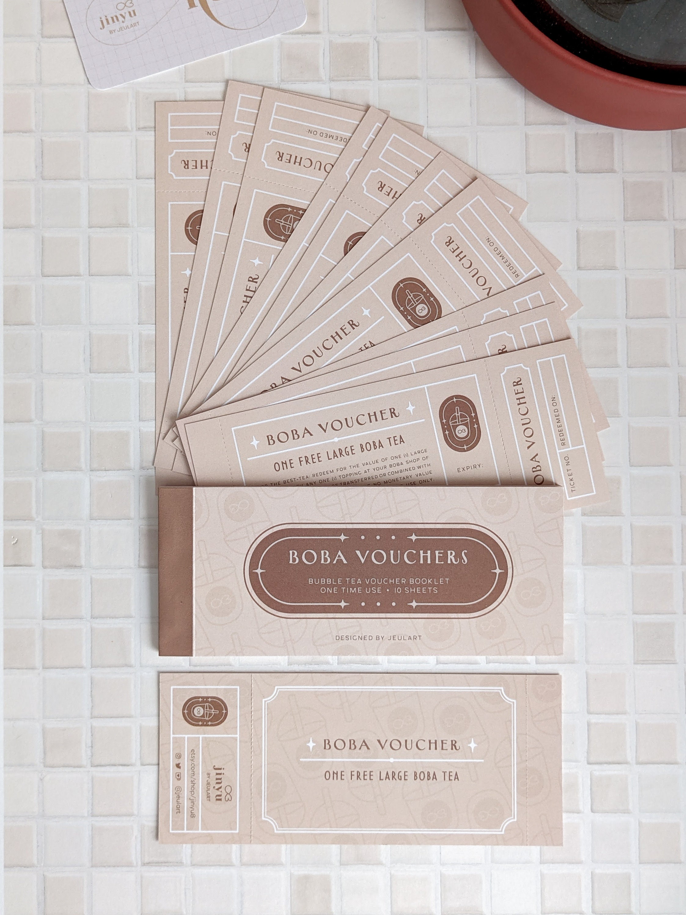 Boba Gift Voucher Boba Gift Card Bubble Tea IOU Coupon Etsy