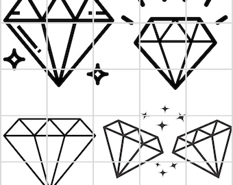 Diamond SVG, Diamond SVG Cut File, Diamond Cut File, Diamond svg files for Cricut, SVG Cut Files, Diamond Vector, Digital Clipart