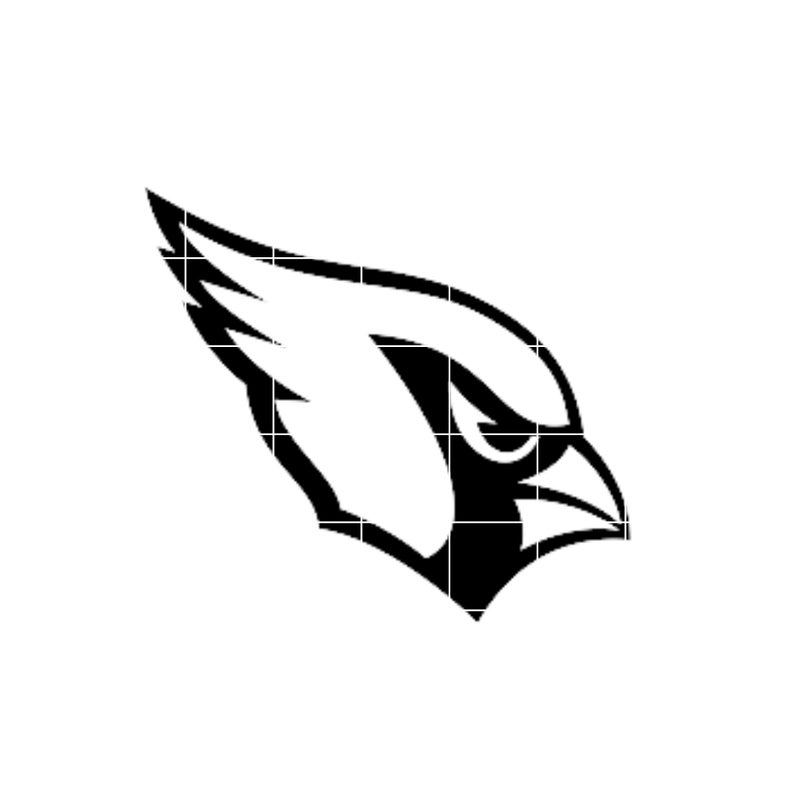 Arizona Cardinals Black and White logo svg Football NFL | Etsy