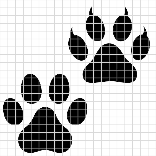 Paw SVG, Cut File, Bear Paw Clip Art, Bear Paw Cricut SVG, animal paw svg,Silhouette,Iron on, Decal, Stencil,Vinyl vector,Polar Bear