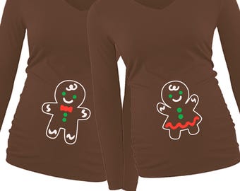 Thanksgiving Turkey Belly Maternity Shirt (Long Sleeve Only)