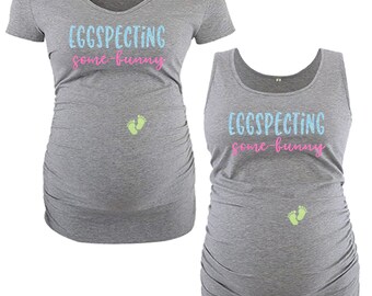 Eggspecting Some-Bunny Maternity Shirt (Short Sleeve or Tank Top)