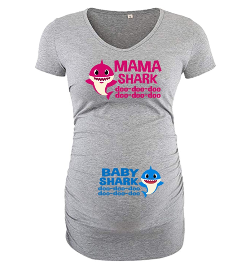 Mama Shark and Baby Shark Inspired Maternity Shirt Etsy