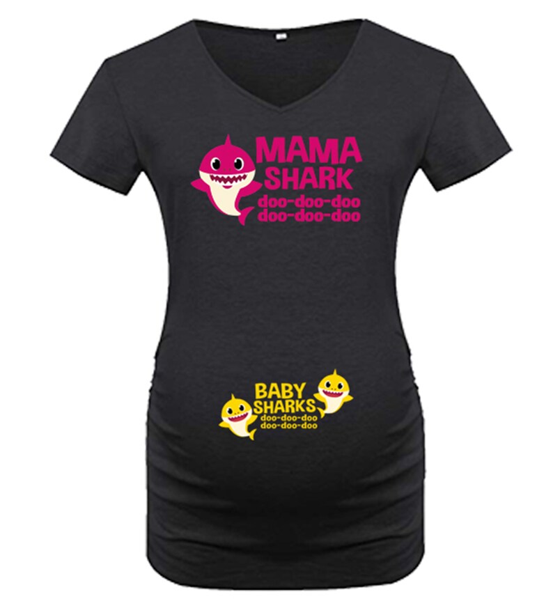Mama Shark and Baby Shark Inspired Maternity Shirt Etsy