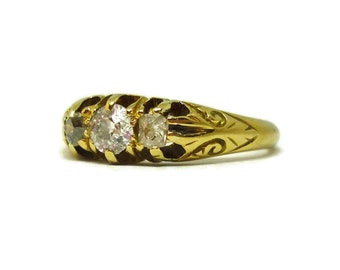 Antique Old Cut Diamond Ring Size 5.75