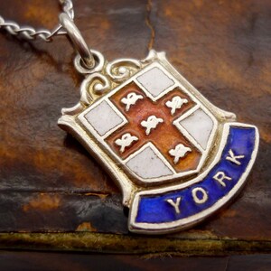 York Shield Charm Necklace