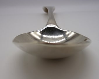 1789 Solid Silver Serving Spoon: Antique George III Old English Cutlery