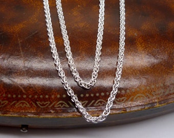 Sterling Silver Spiga Chain, Recycled Silver Necklace for Layering