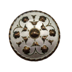 Norwegian Silver & Enamel Shield Brooch by Andresen and Scheinpflug, Mid Century Scandinavian Design