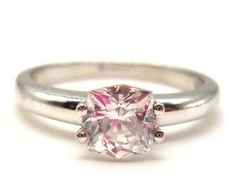 Octagon Cut Simulated Diamond Solitaire Ring Size 7.5