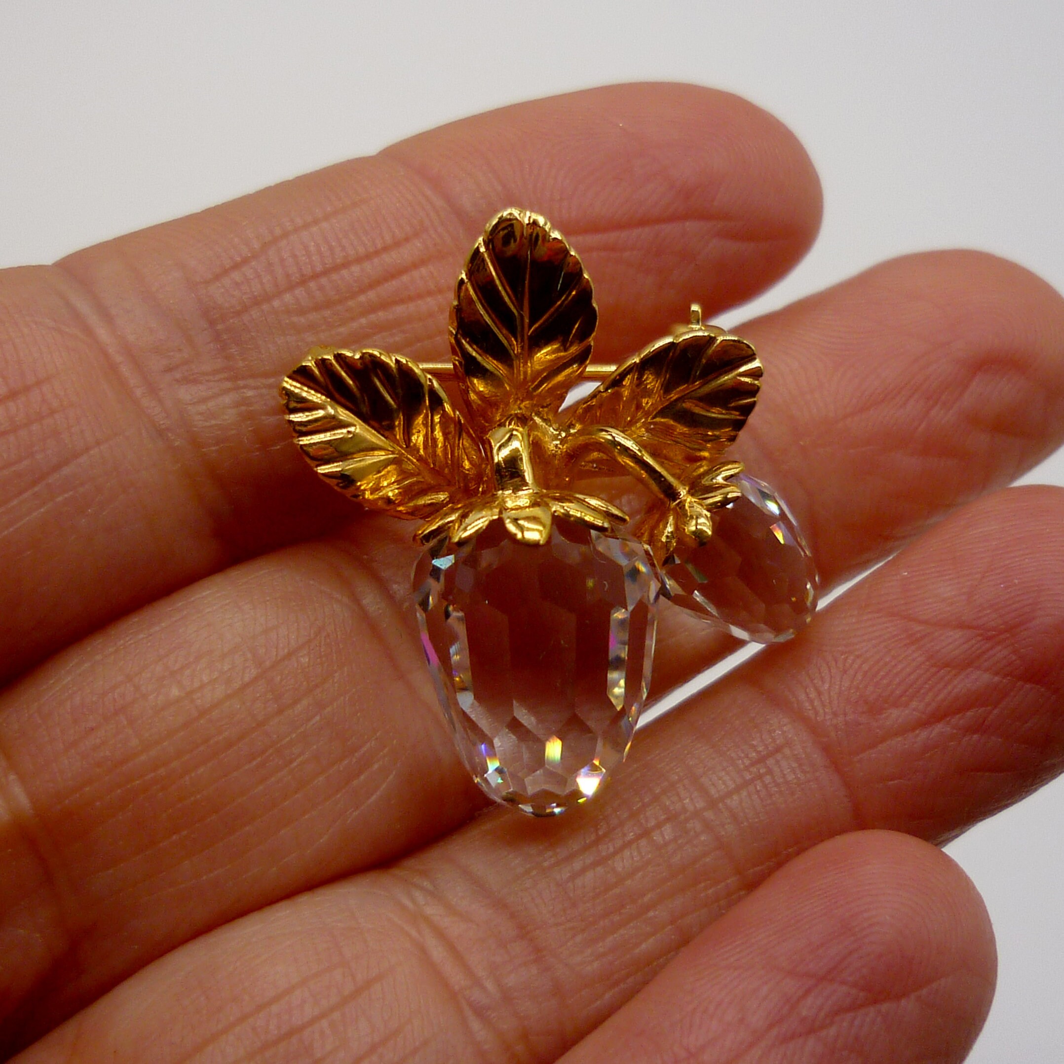 Vintage Swarovski Crystal Memories Strawberry Brooch - Etsy