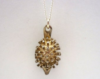 Charm Ou Pendentif Vintage En Argent - Hérisson Mignon Et Rétro