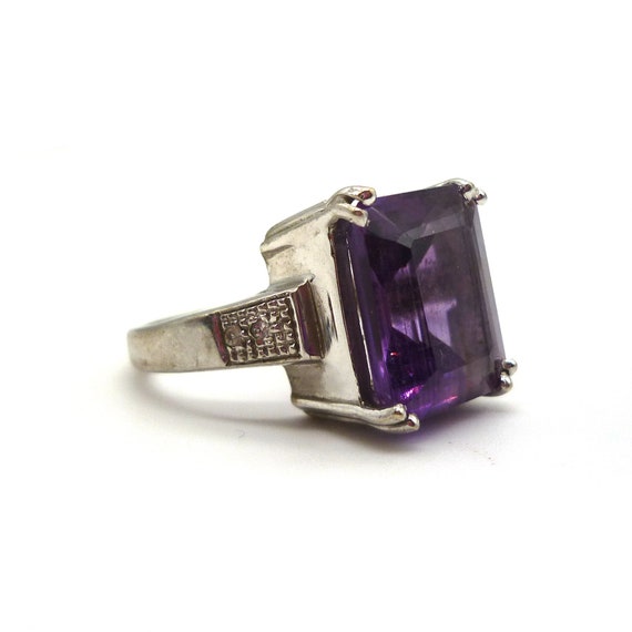 FINE JEWELRY Womens Genuine Purple Amethyst Sterling Silver Cocktail Ring |  CoolSprings Galleria